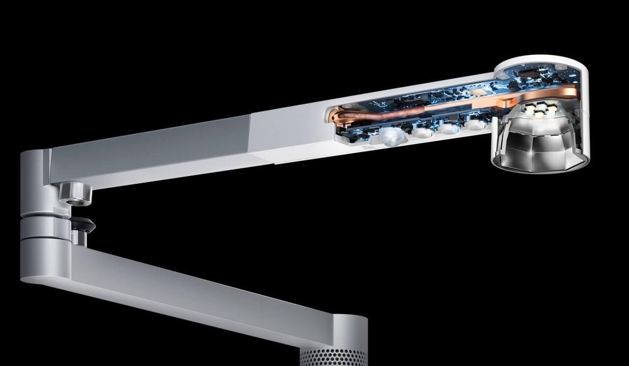 Cutaway image showing the technology inside the light